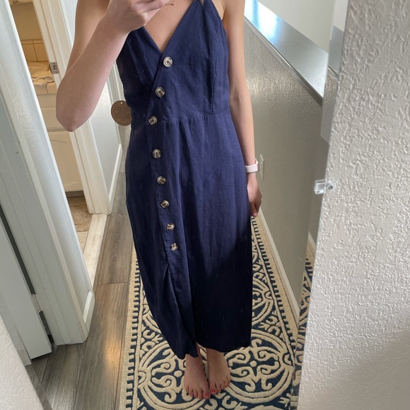 Navy midi dress -size small - Picture 6 of 6
